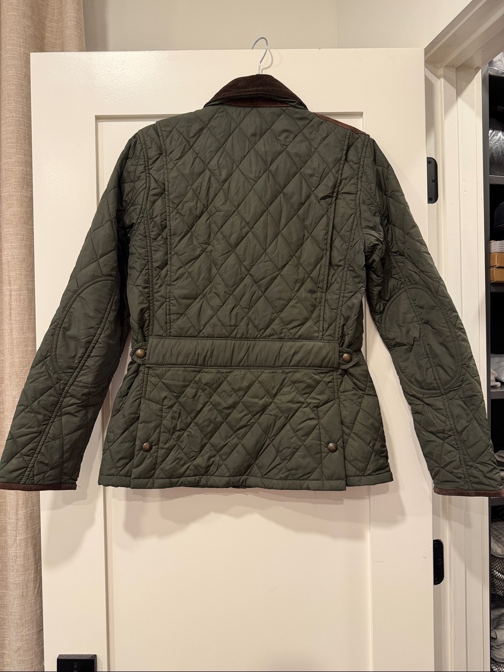 Polo by Ralph Lauren Olive Quilted Field Jacket with Brown Suede Accents size M - Picture 4 of 4